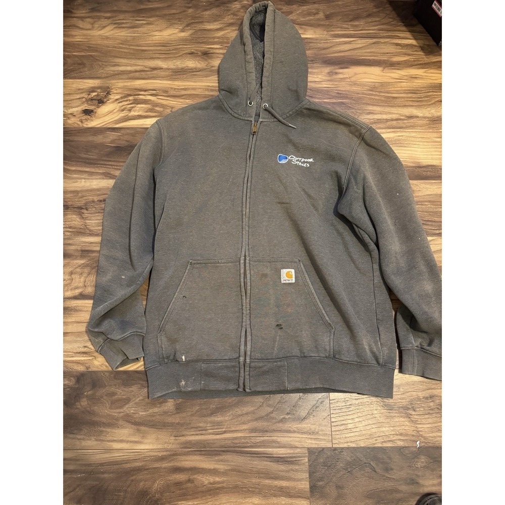 Carhartt Full Zip Hoodie Men's Grey XL Original Fit